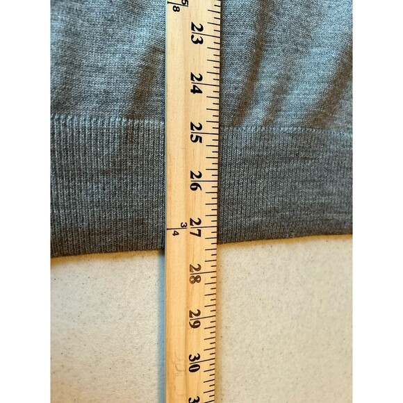 Glen Carron V Neck Wool Sweater Mens XXL Gray 100% Pure New Wool Vintage - Picture 7 of 7